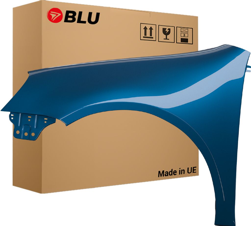 BLU Kotflügel Passend für VW Volkswagen GOLF V 5 SCHRÄGHECK LC5G Links Blau CoastalBlau | 2003-2009 | Vorderseite Vorne | Lackiert | Einbaufertig
