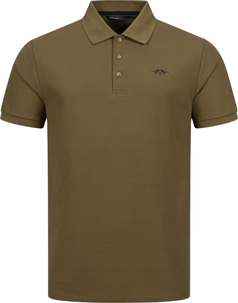 Blaser Solid Poloshirt Herren (Dunkel Oliv) Größe S
