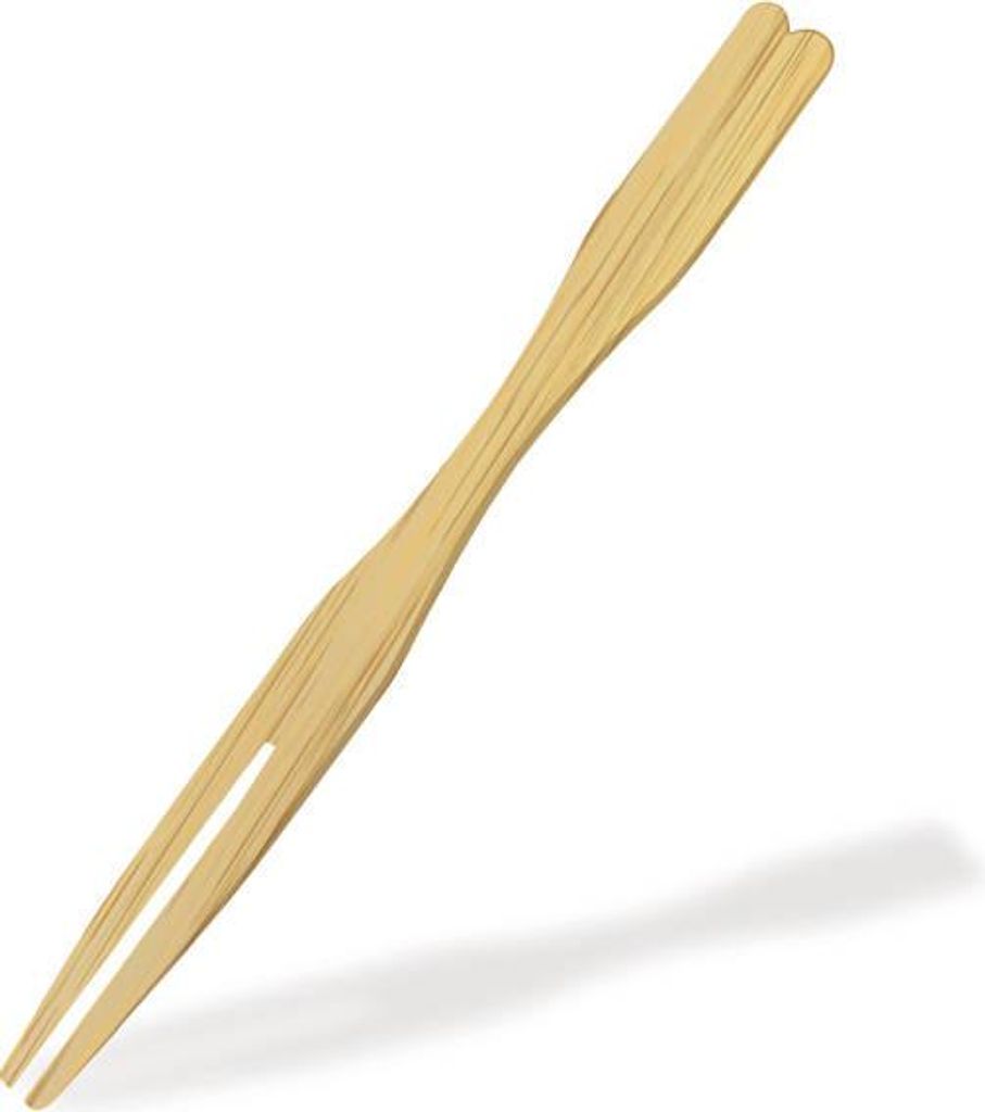 Satéspietjes, vork, 9 cm, 100 stuks. Productafbeelding 
