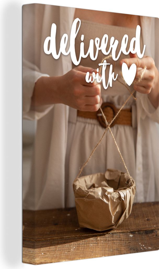 OneMillionCanvasses - Leinwandbilder - 90x140 cm, Sprichwörter - 'Mit Liebe befreit' - Zitate, Wandbilder Kunstdruck Wanddekoration - Wandschmuc...