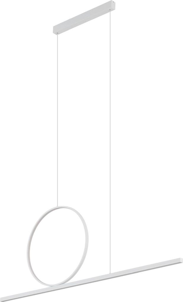 LED Pendelleuchte Aluminium Metall H: max. 140 cm Weiß länglich warmweiß 3000 K 2100 lm Modern Hängeleuchte