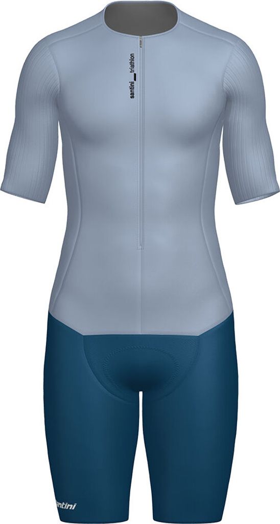 Santini Viper Kurzarm-trisuit Blau M Frau Blau M