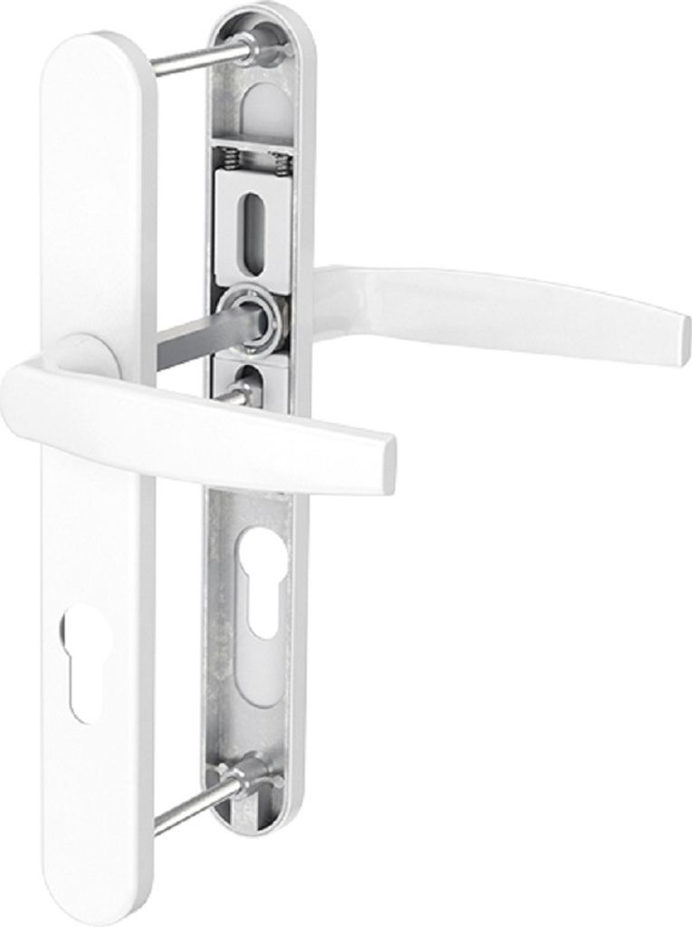 Schmalrahmengarnitur 8-72mm Schildgarnitur Weiss RAL9016 Produktbild 