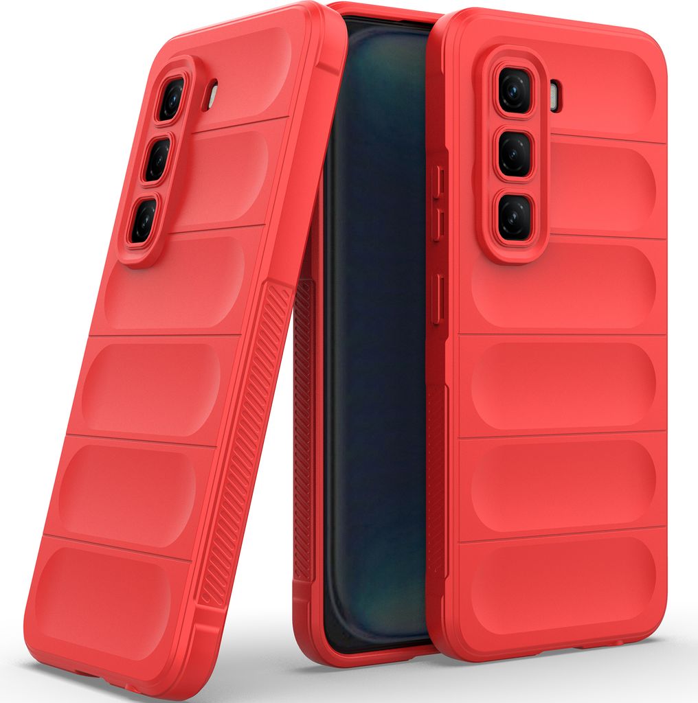 Handyhülle für Infinix Hot 50 Pro 4G Weich TPU Silikon Stossfest Anti-rutsch Hülle Rot