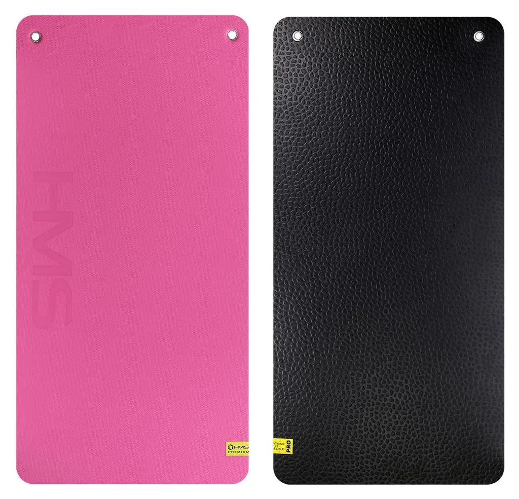 Tapis de Sol Fitness Professionnel Mfk02 Rose et Noir HMS Premium