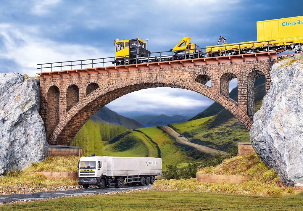 Vollmer 42549 - H0 Mauersteinbrücke, gerade - Neu