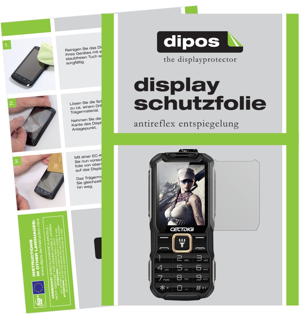 2x Schutzfolie für Rugum T9900 matt Displayschutzfolie Folie Display Schutz
