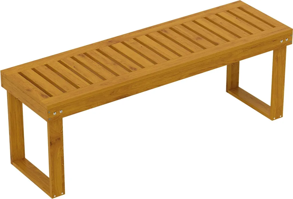 Banc de jardin durable en teck résistant aux intempéries 2 places