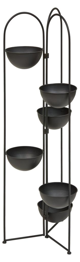 Reso pflanzenständer mit 6 plätzen aus stahl 38x42x124cm schwarz - Atmosphera créateur d'intérieur