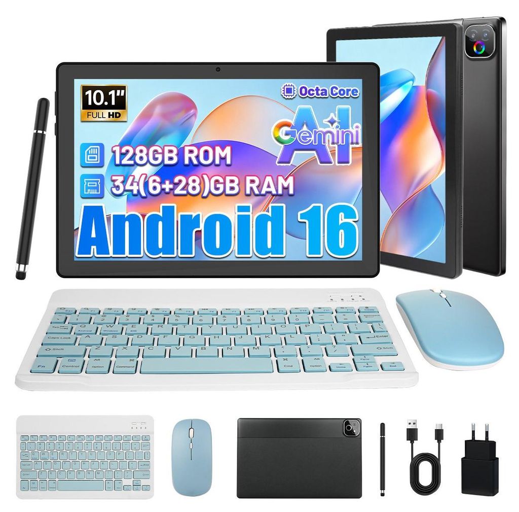 Tablet 2-in-1mit Tastatur, Maus und Stift šC Android 16, 10 Produktbild 