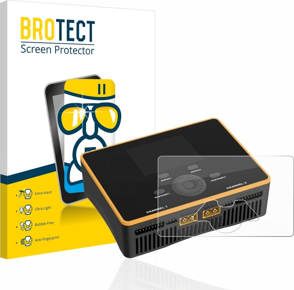 BROTECT Schutzglas für Junsi iCharger DX8 Duo Schutzfolie Panzer Folie Glas Display Schutz klar