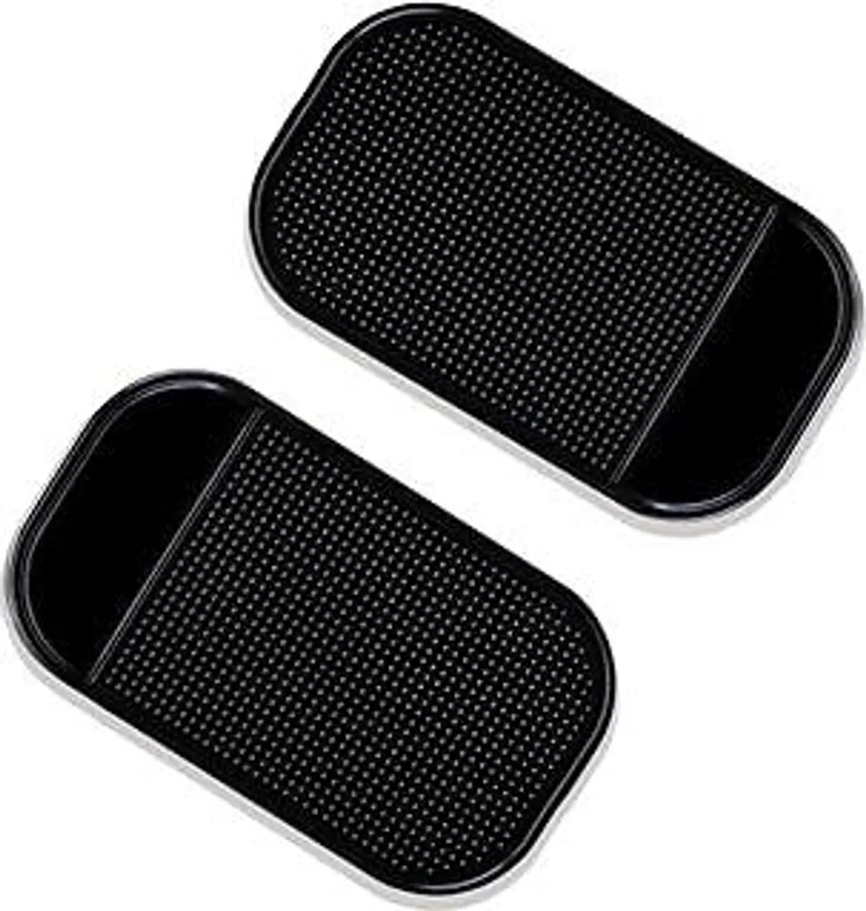 2 Tappetini Silicone Auto per Cellulare e Chiavi - Lavabili 14x8cm