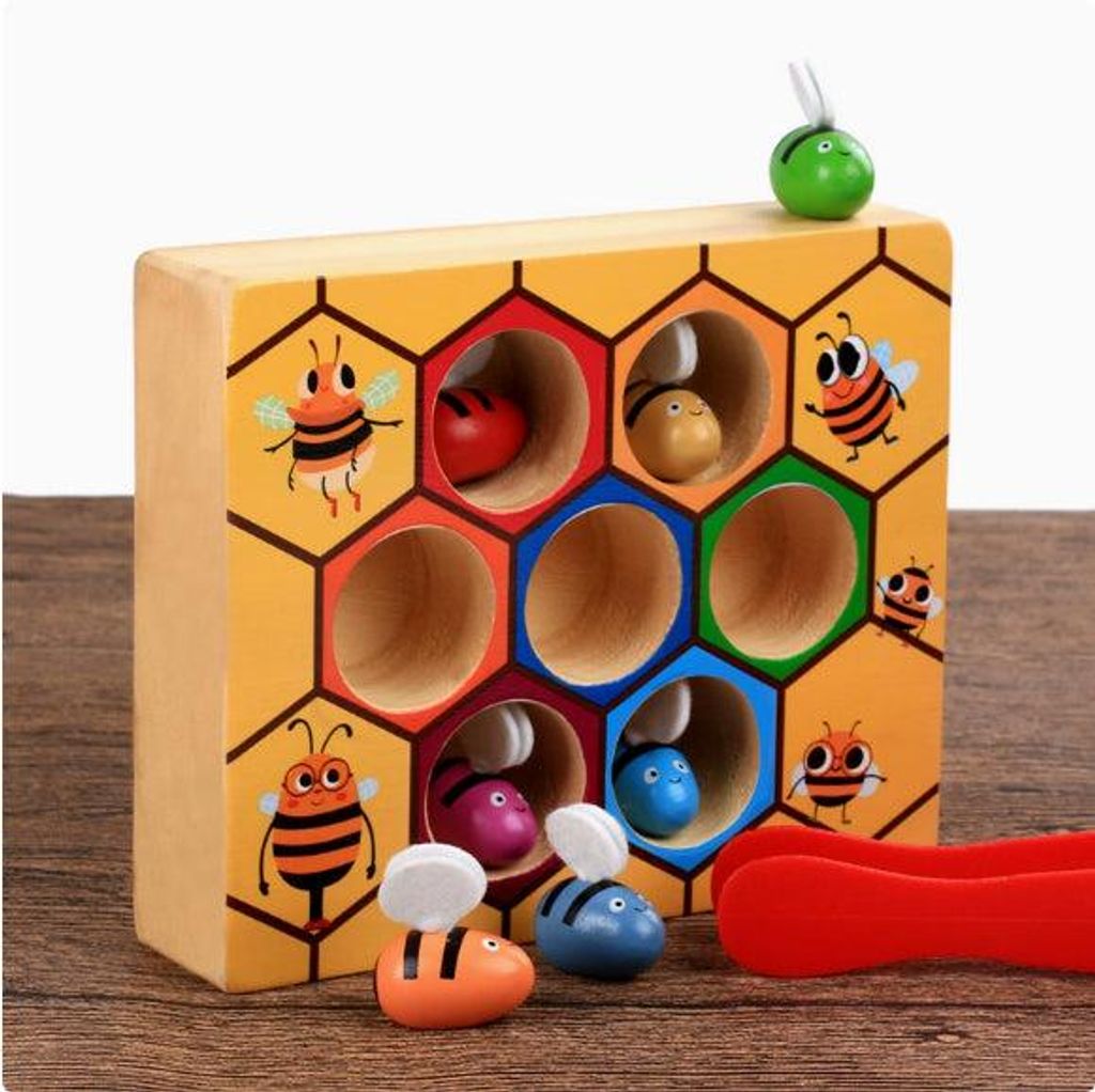 Montessori Bienen-Spiel aus Holz – 3D-Puzzle für Kinder