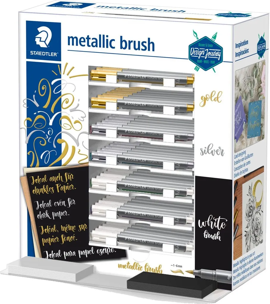 Marqueurs Pointe Pinceau Flexible 1-6mm Staedtler avec Étui Chevalet