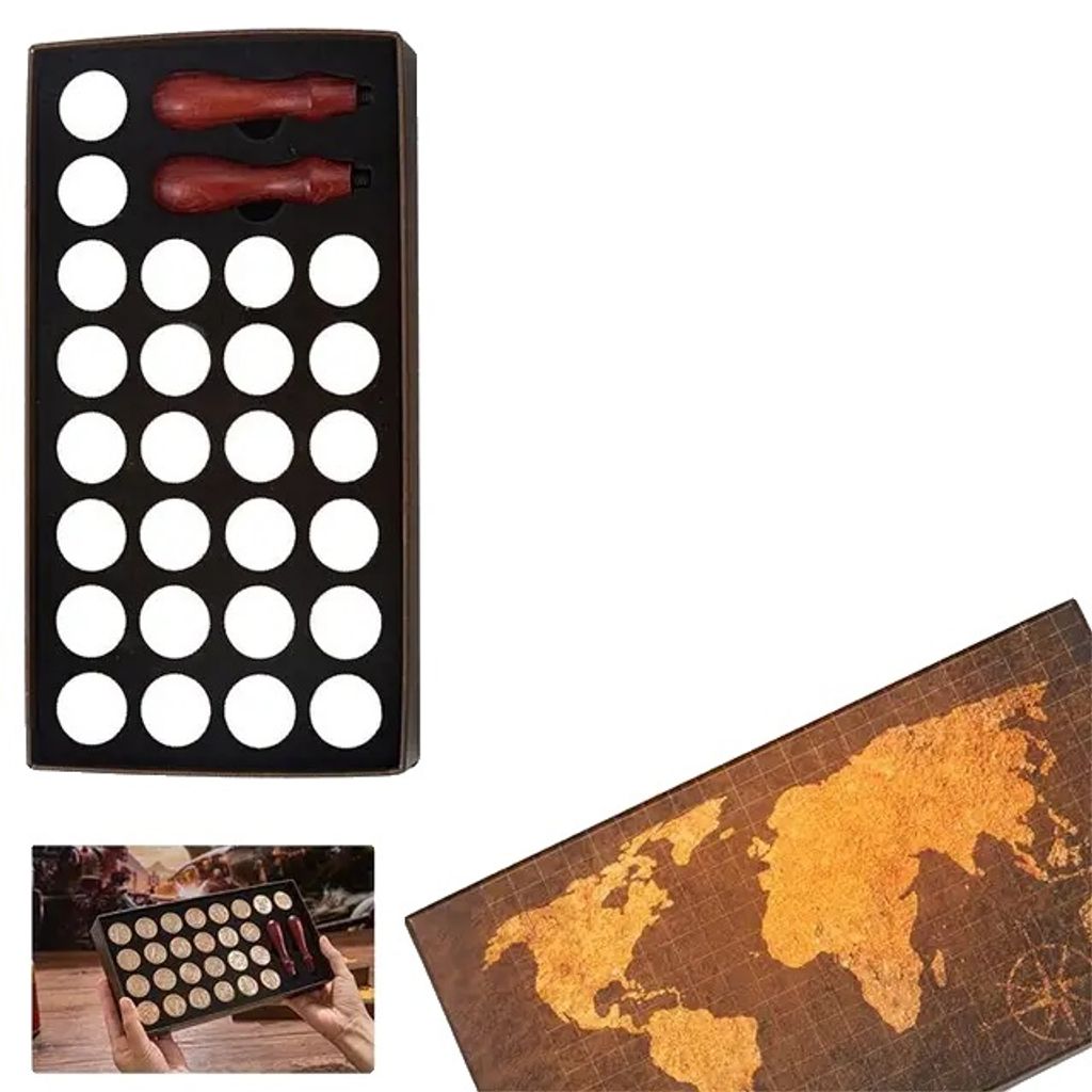 Wachssiegelset, Standardstempel, anpassbare Bastelarbeiten, 26 Stück Dichtungen Set Nr 3