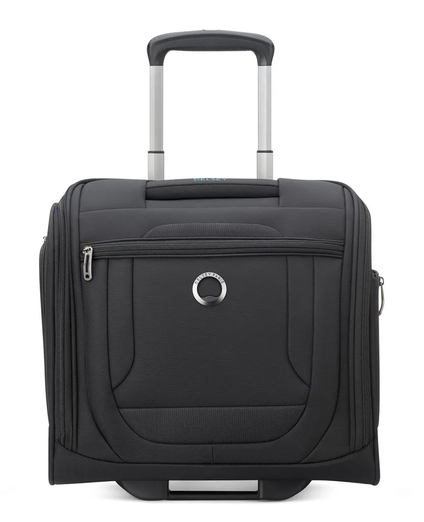 Delsey Paris Helium DLX Valise Trolley Ordinateur 39cm Noir 2 Roues