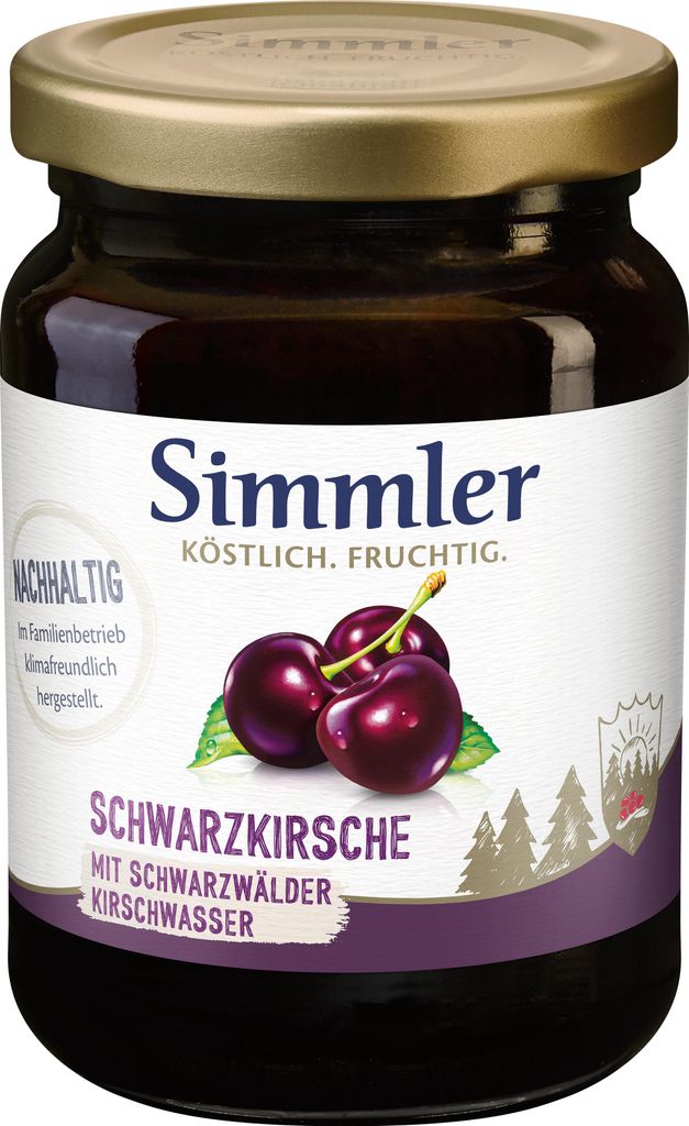 Simmler Schwarzkirsche mit Kirschw. 225g Produktbild 