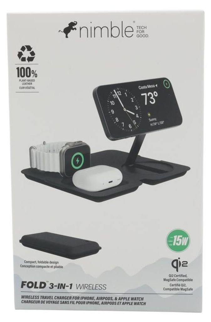 Chargeur sans fil pliable 3 en 1 Nimble Image du produit 