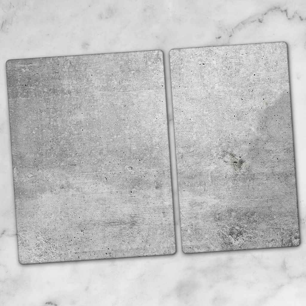 Glas-Herdabdeckplatten Glaskeramikkochfeld-Abdeckung Spritzschutz Glas 70x52 Beton Textur