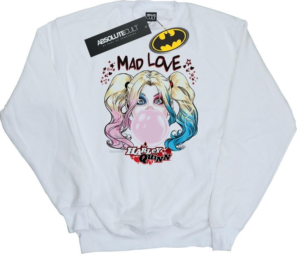 DC Comics - "Mad Love" Sweatshirt für Damen BI9196 (XXL) (Weiß)