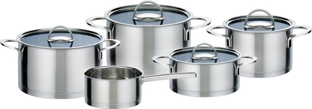 GSW Elegance – 9-teiliges Edelstahl-Kochgeschirrset – Produktbild 