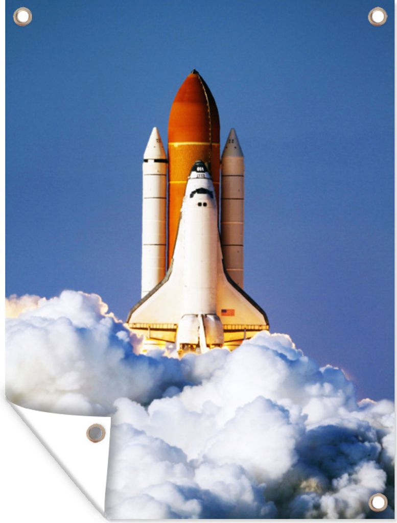 MuchoWow 30x40 cm Outdoor-Poster Gartendeko Sichtschutz Garten Poster für den Garten Raumfähre - Nasa - Amerika