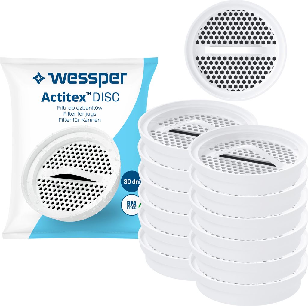 12X Wessper Aquaclassic Active Max Filterscheibe Ersatz Für Dafi Crystal Krug, Brita Classic, Dafi Classic
