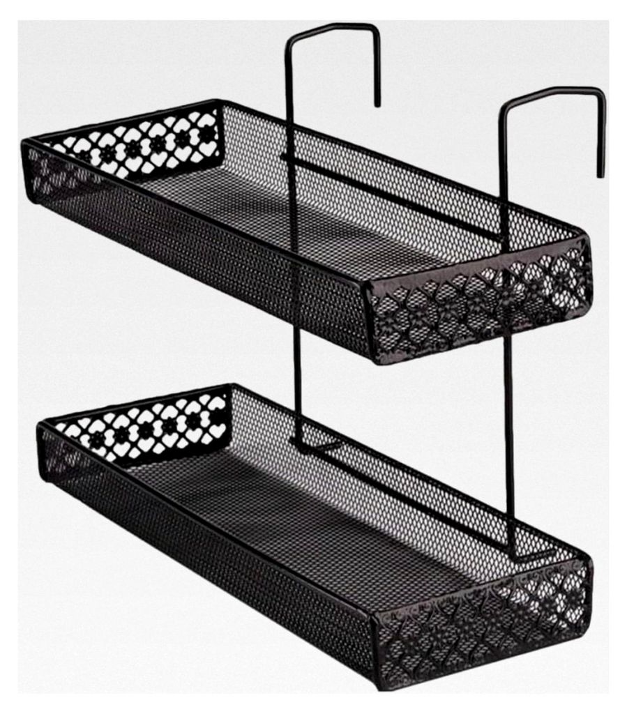Mehrlagiges Hängeregal aus Kohlenstoffstahl für Balkonpflanzen und Blumentopfhalter zur Dekoration und Ordnung 12,60 x 8,70 x 6,30 Zoll