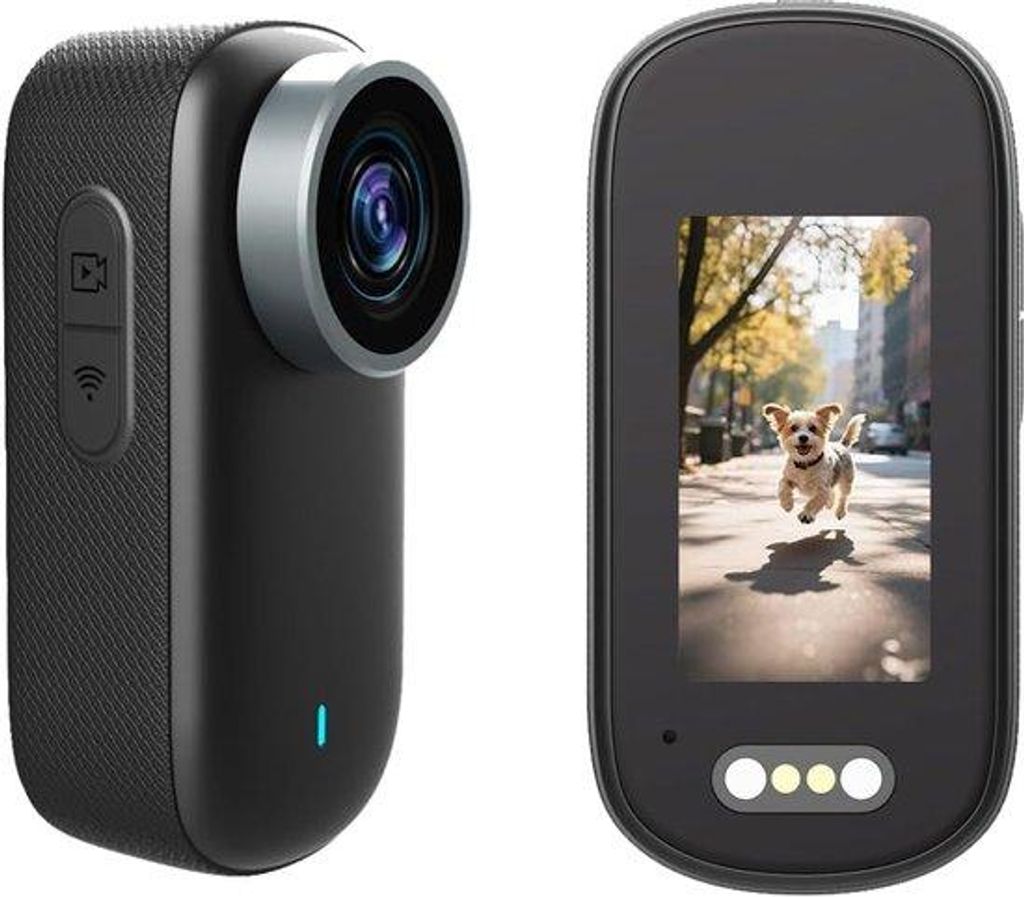 Mini-Aktionspiegel mit 1,5-Zoll-Bildschirm, 64-GB-Speicher, 360-Grad-Drehbarer Clip und Magnetischer Clip, 180-Minuten-Aufnahmedauer, IP65-Klasse, ...