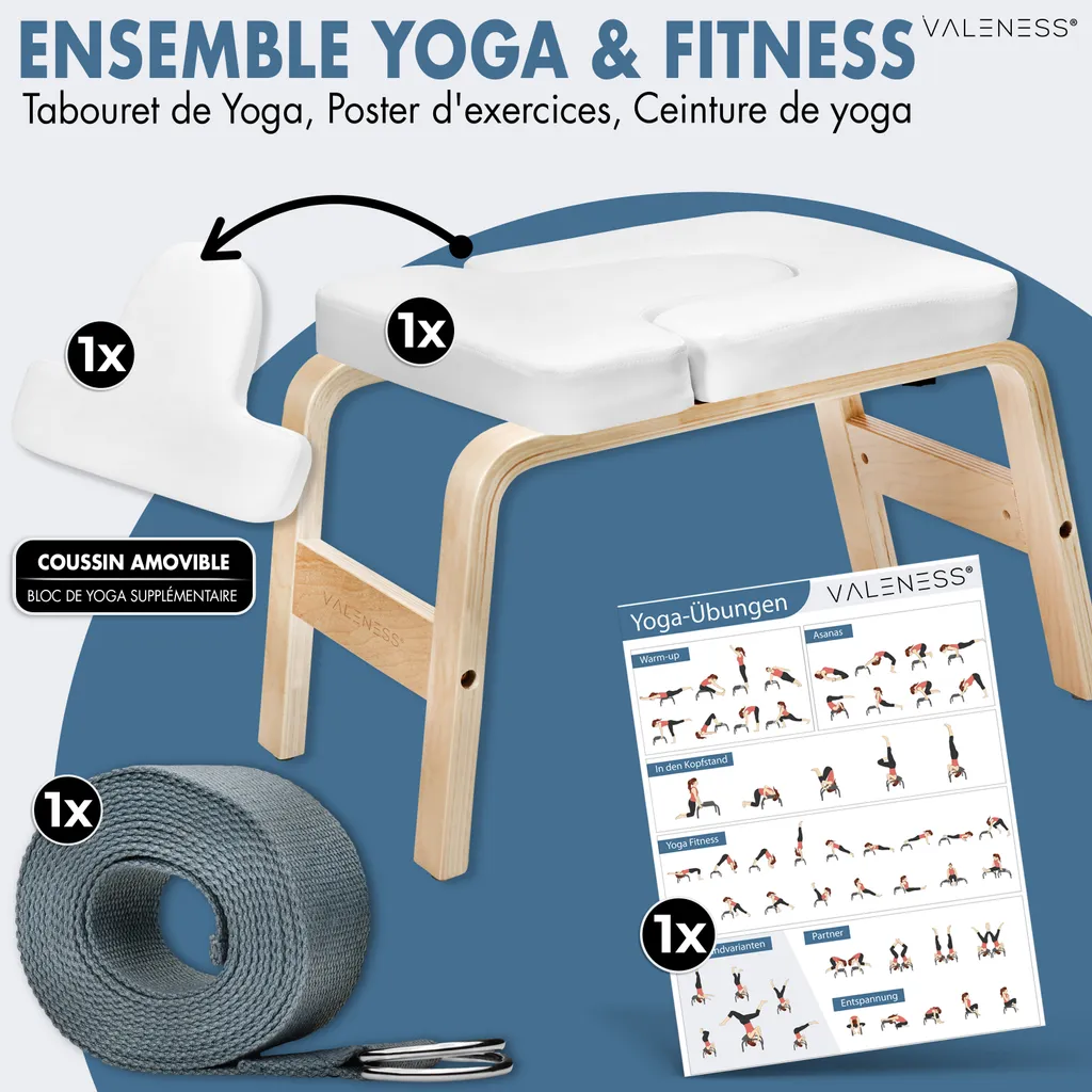 Tabouret pour le poirier sans douleur cervicale - Banc de yoga - 3