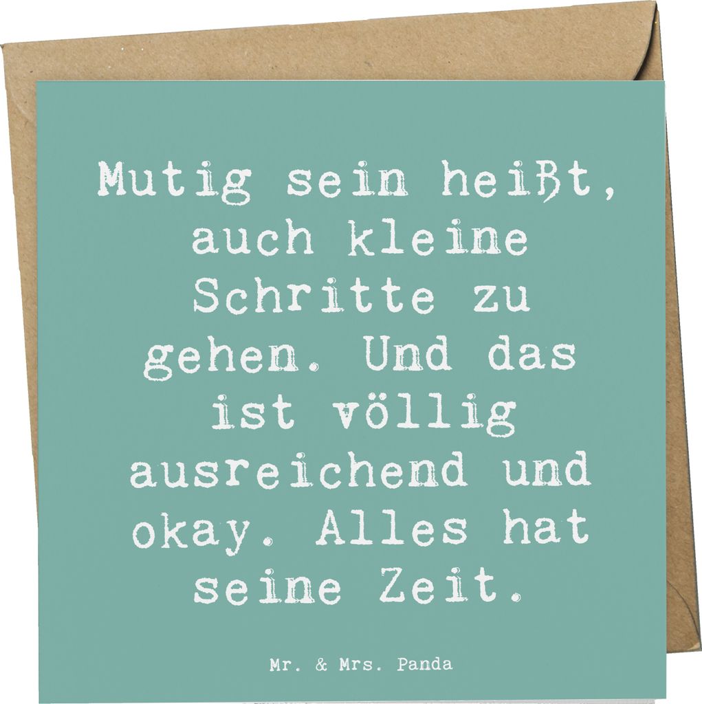 Mr. & Mrs. Panda Grußkarte Spruch Selbstvertrauen stärken - Produktbild 