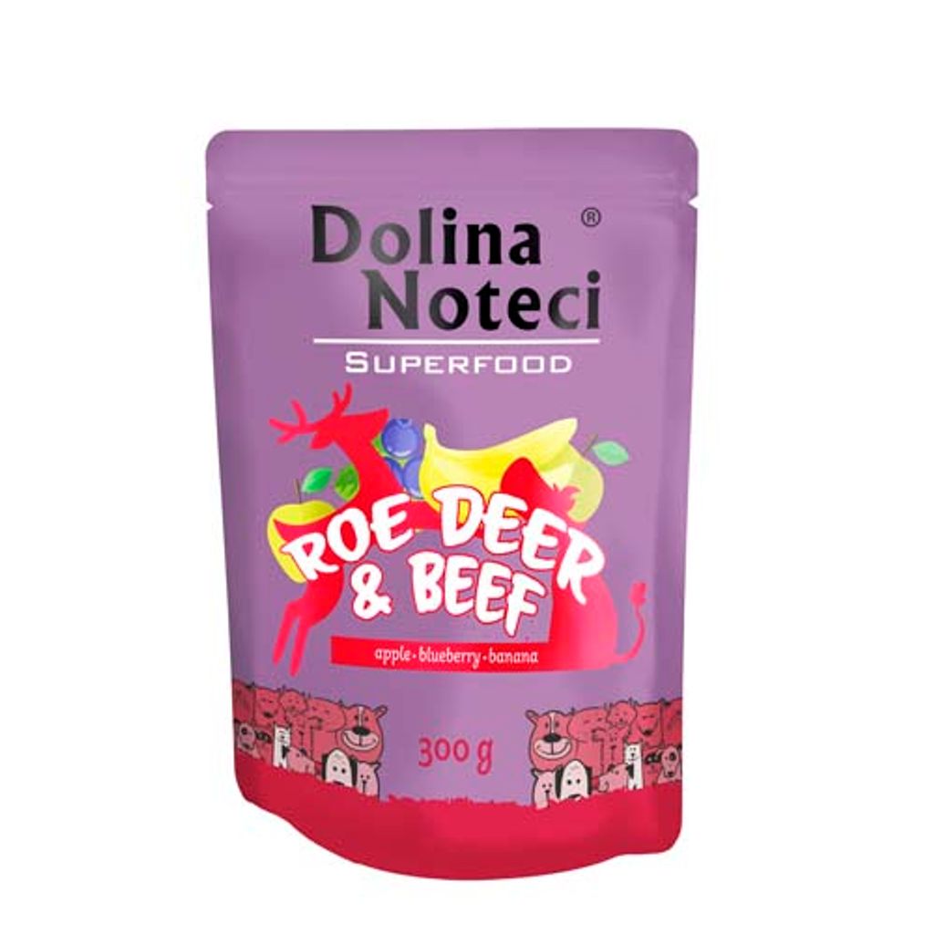 DOLINA NOTECI SUPERFOODS cerf et bœuf en poche pour chiens Image du produit 