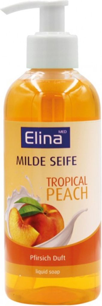 ELINA Seife flüssig 300ml Pfirsich mit Spender