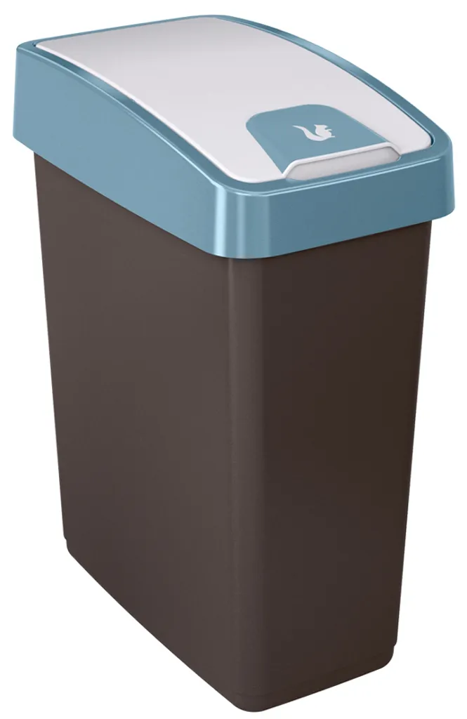 Poubelle 25L Anti-Odeurs keeeper Magne Bleu Nordique pour la Maison