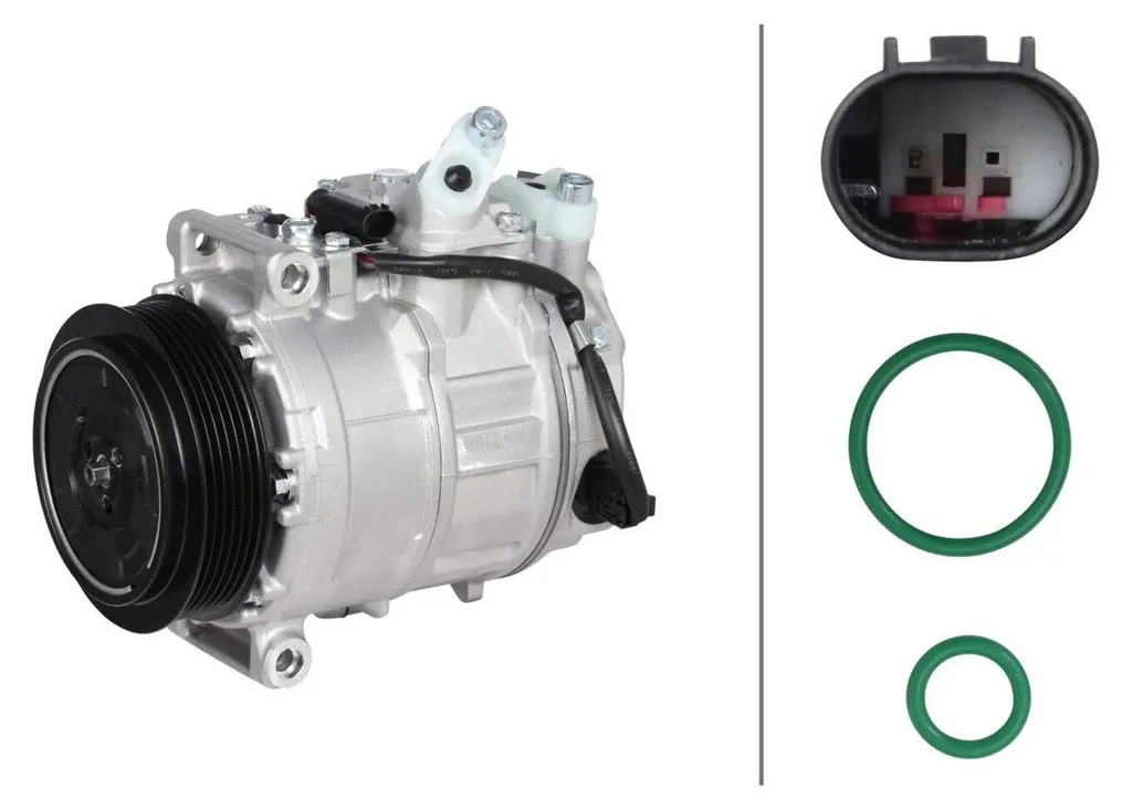 Compresseur de Climatisation Mercedes Classe C HELLA 12V Ø 110 Efficace