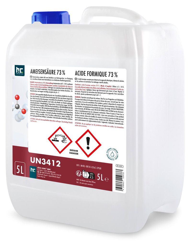 5 L Ameisensäure 73% technische Qualität Produktbild 