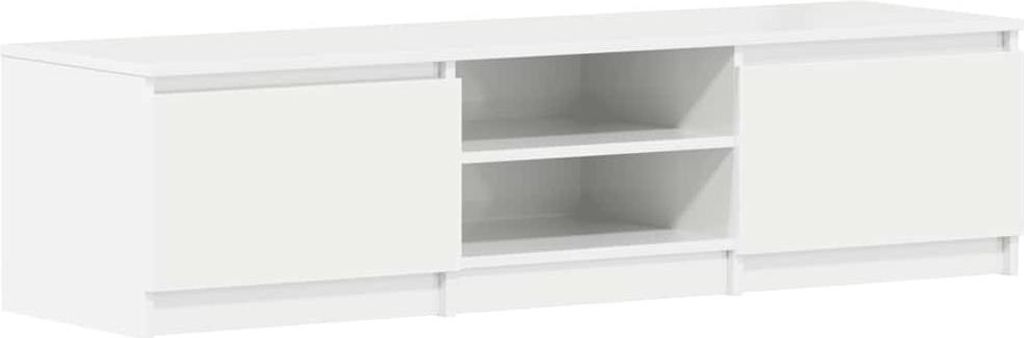 Mobile TV bianco lucido 140x40x35,5 cm Materiale a base di Immagine del prodotto 