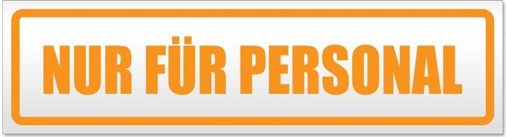 Kiwistar Nur für Personal Magnetschild Schild magnetisch - 20cm Orange - Magnetfolie für Auto PKW Kfz