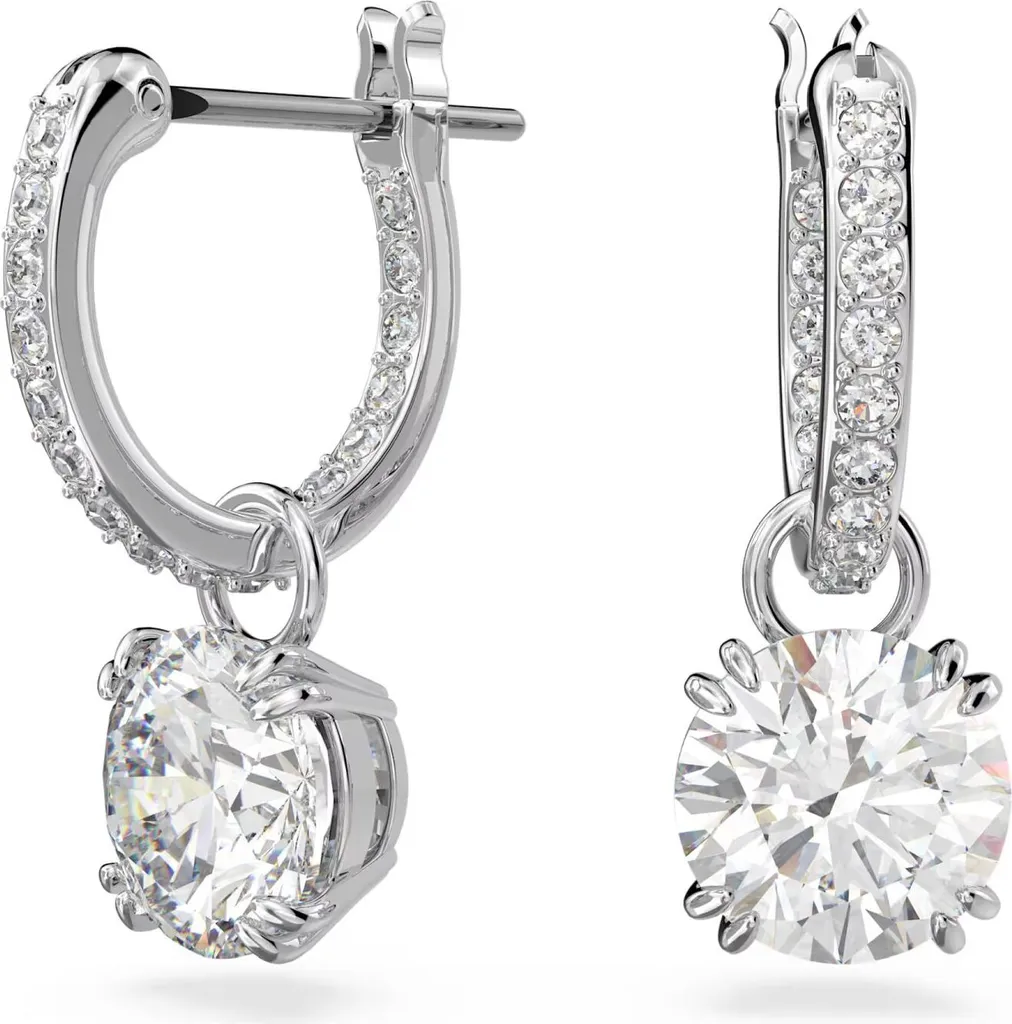 Swarovski 5636717 Constella Créoles rhodiées et cristaux scintillants