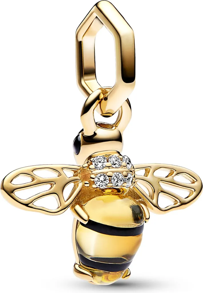 Pendentif Abeille Pandora 762672C01 avec Cristaux et Finition Or 14k