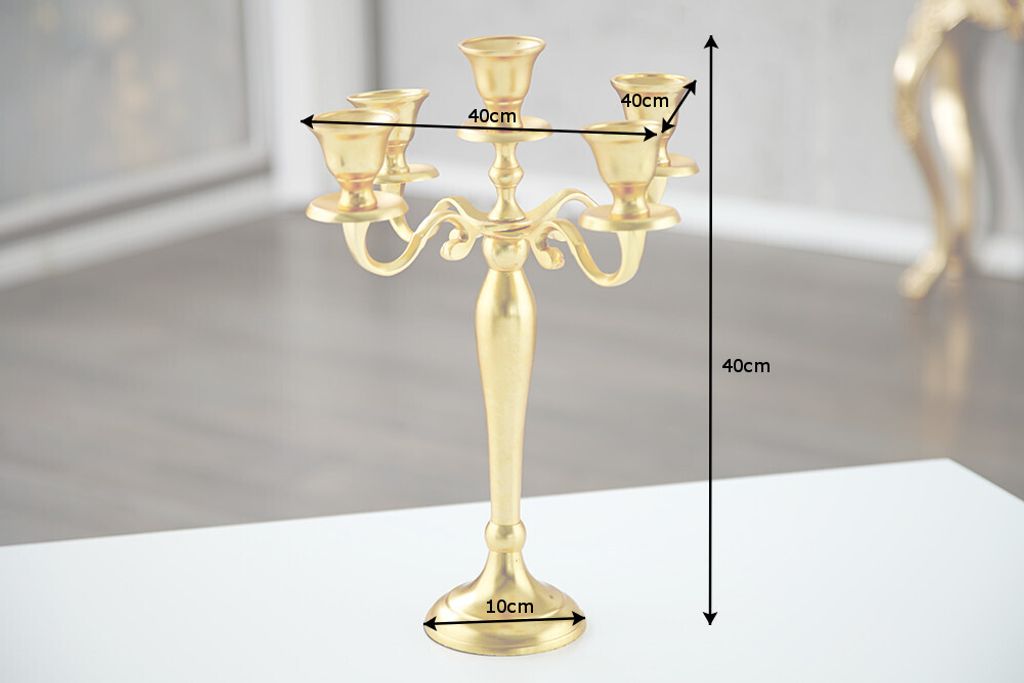 riess-ambiente Kerzenständer MODERN BAROCK 40cm gold Produktbild 8