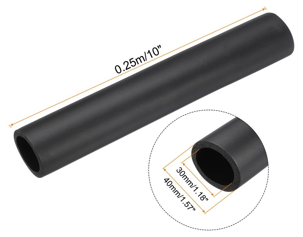 2 x 25cm Rohrisolierung Schaumstoff, Durchmesser 30mm Isolierst?rke 5mm Heizungsrohr Verkleidung fš¹r Fitnessger?te, Rohre, Handhaben (Schwarz)