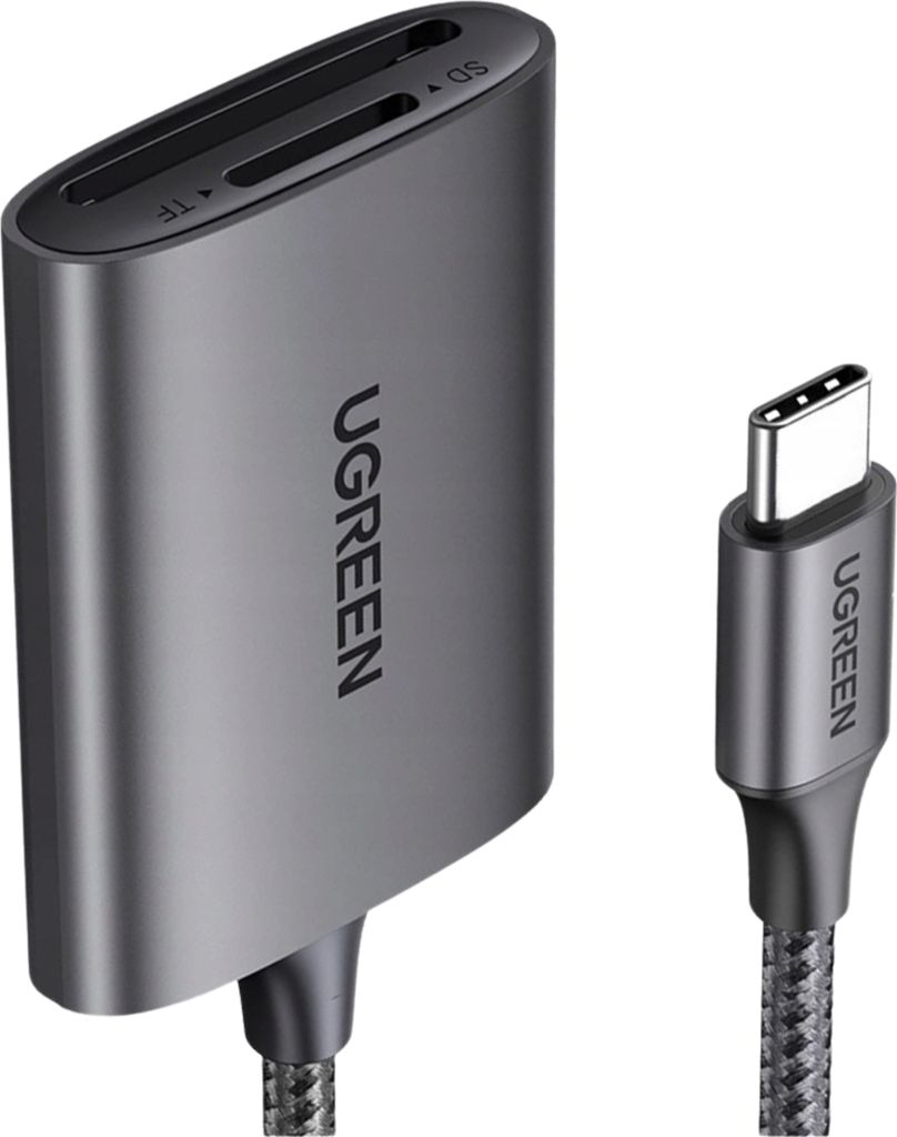 Ugreen SD/TF-Kartenleser Ugreen CM401 USB C 5 Gb/s – grau Produktbild 