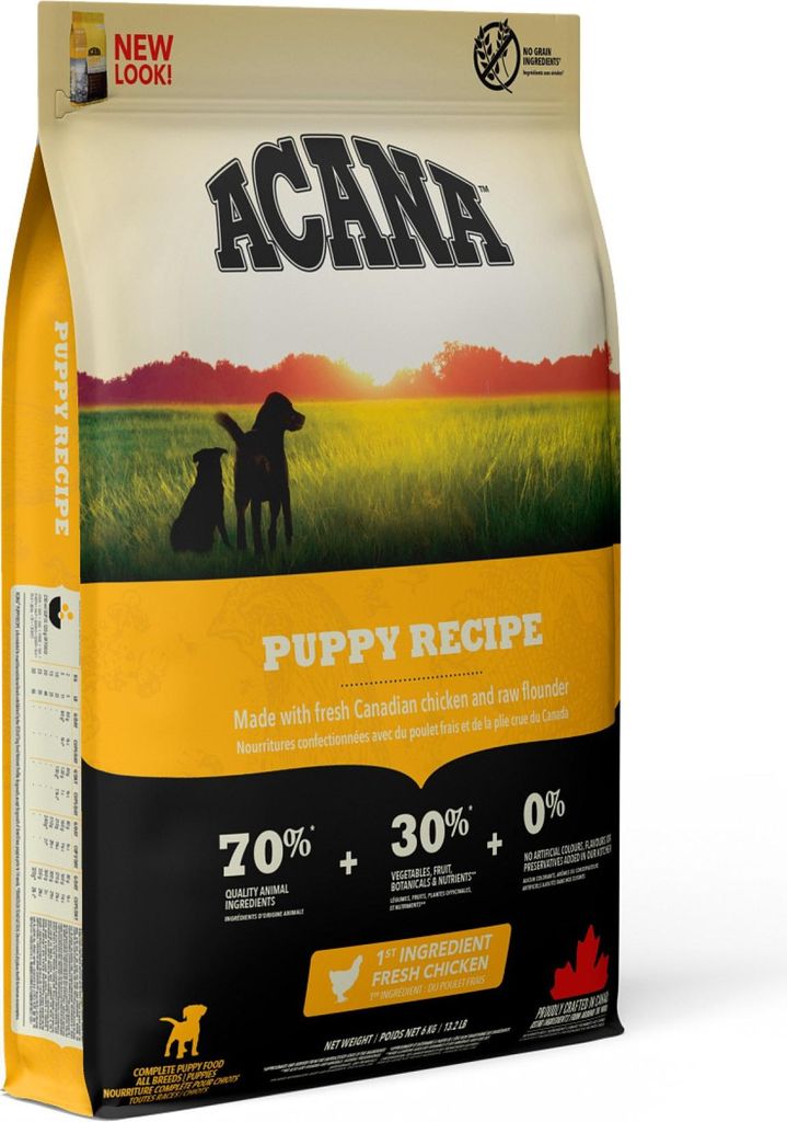 Acana Hundefutter für Welpen 9-25 kg getreidefrei mit 70% tierischen Zutaten 17 kg