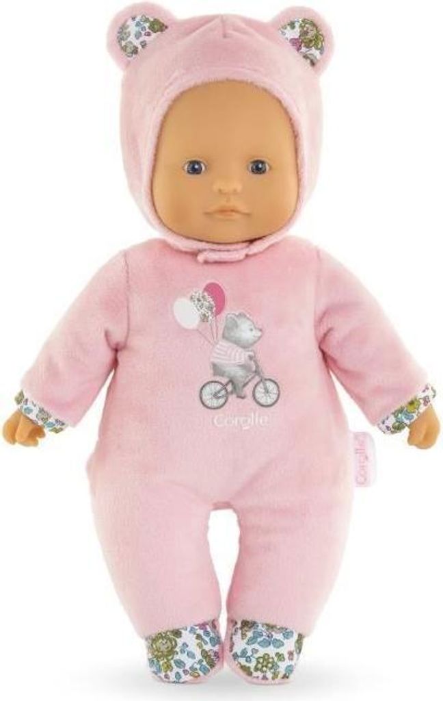 Corolle Mon Doudou Pti' Coeur Ours Rose, 30 cm, Weiche Puppe, Vanilleduft, Ab 9 Monaten