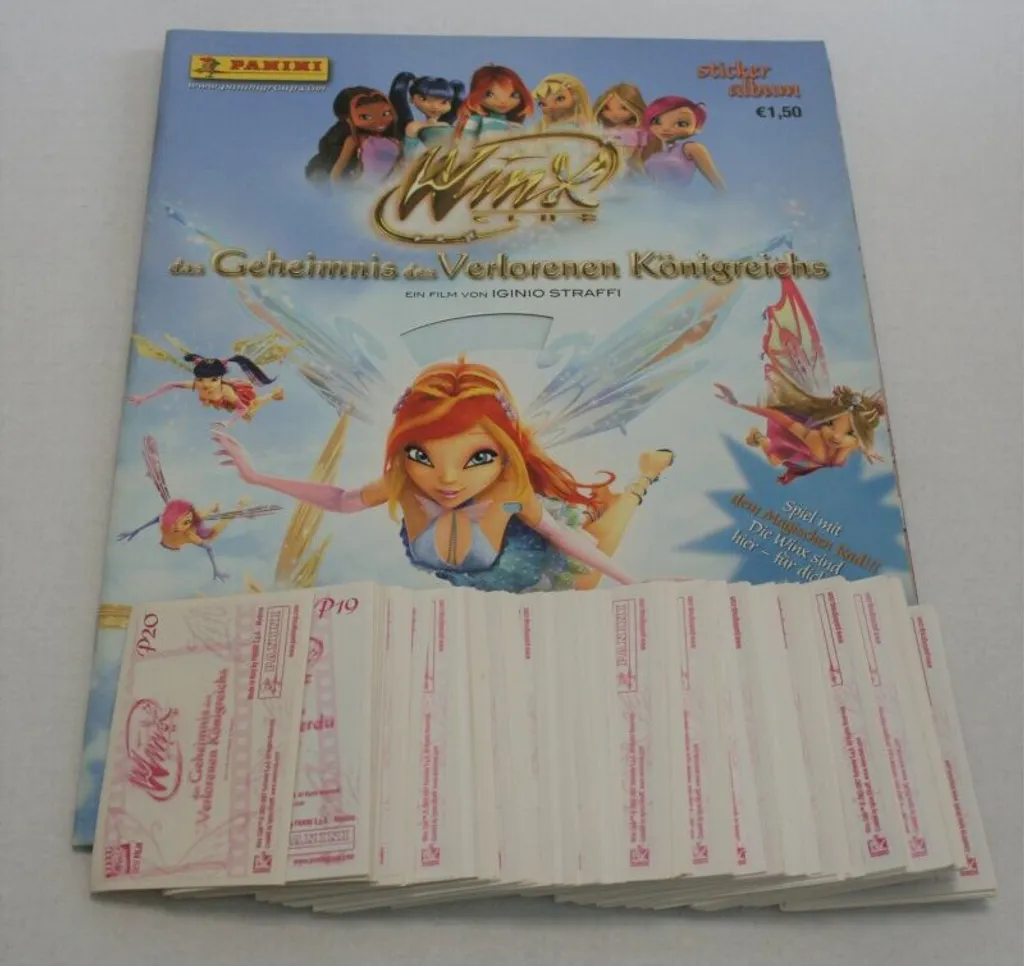 Winx Club Le Mystère du Royaume Perdu Kit Autocollants et Album Panini