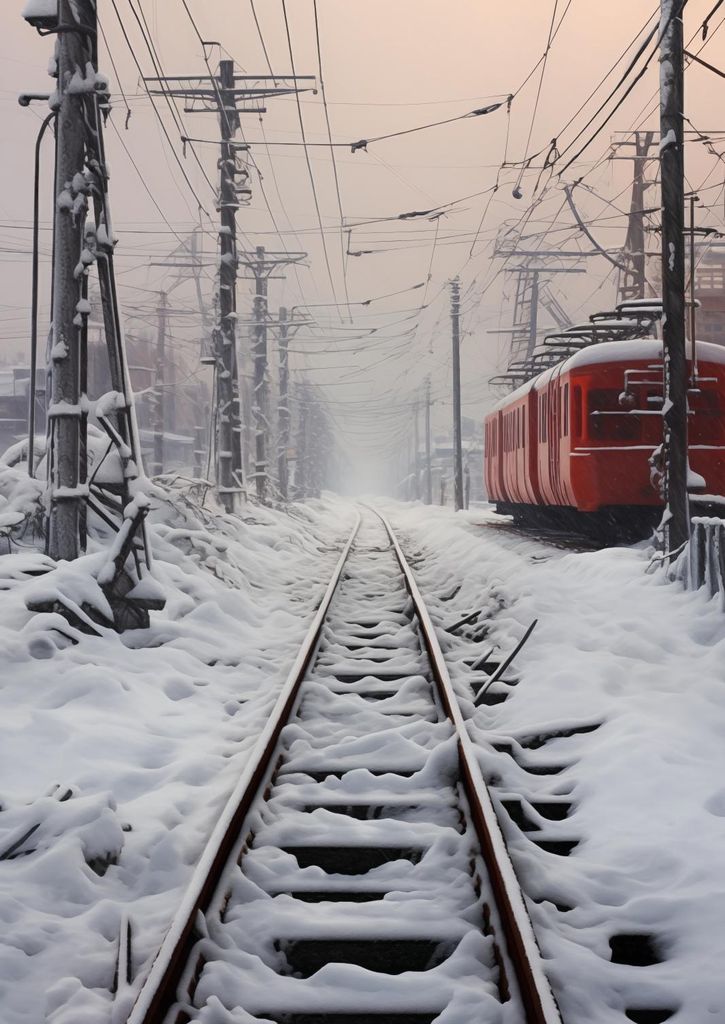 Plakat 42x59,4cm Reise auf Schienen