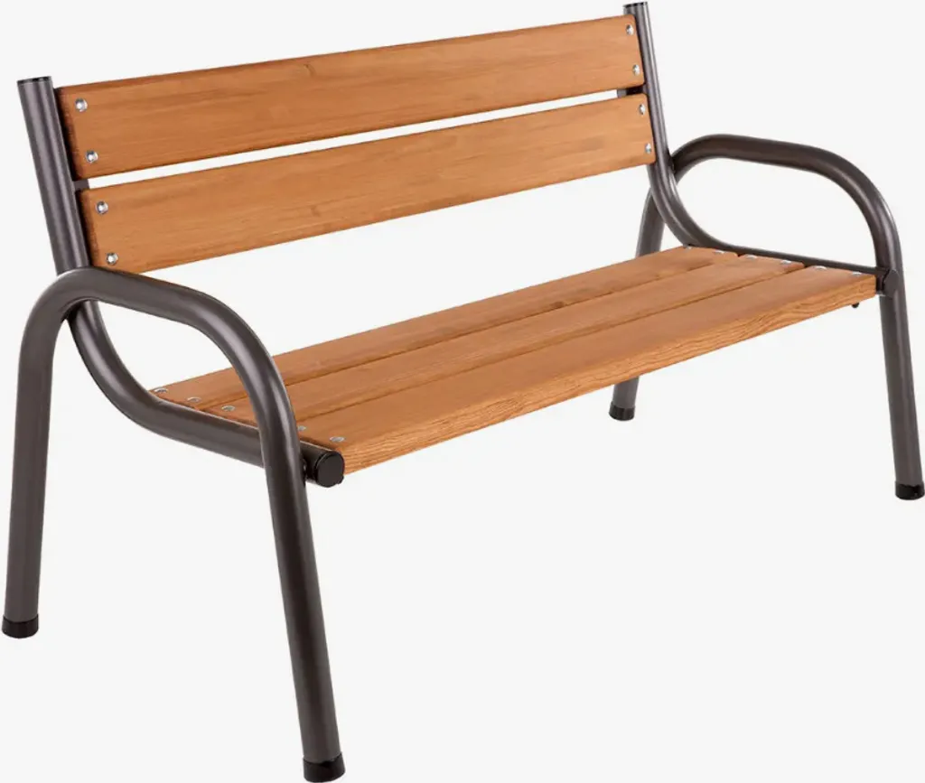Banc de jardin 150 cm en bois avec dossier ergonomique pour extérieur