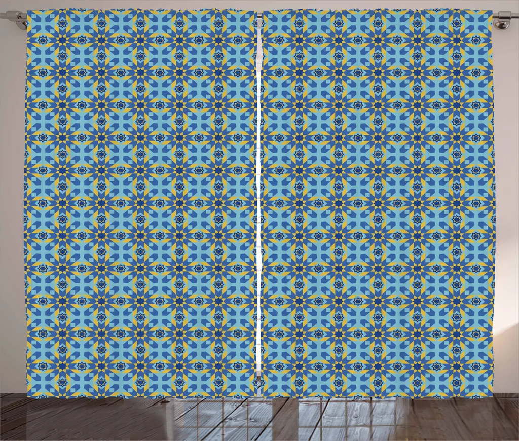 ABAKUHAUS Tenda Rustica Stella Medievale 280x245cm | Arredo Soggiorno Blu