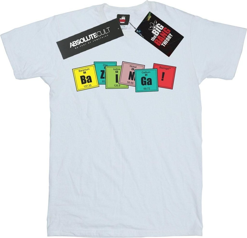 The Big Bang Theory - "Bazinga" T-Shirt für Herren BI13045 (M) (Weiß)